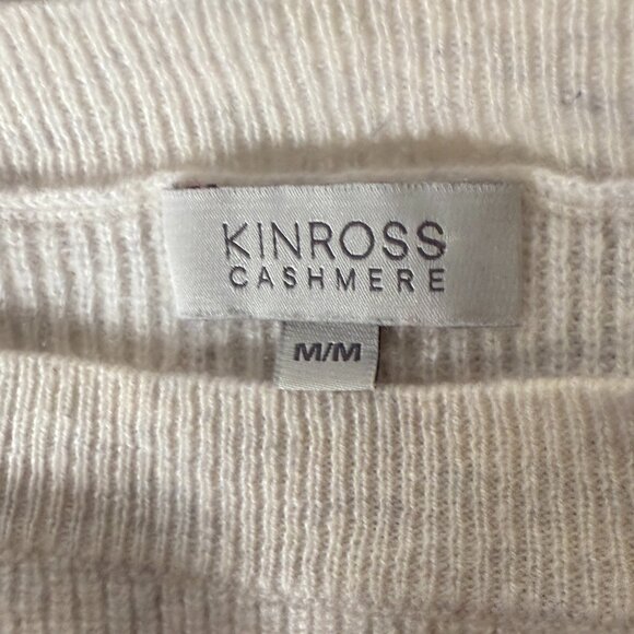 Kinross Cashmere 100% Cashmere Multi-Colored Stripe Long Sleeve Sweater Sz M - Picture 2 of 5